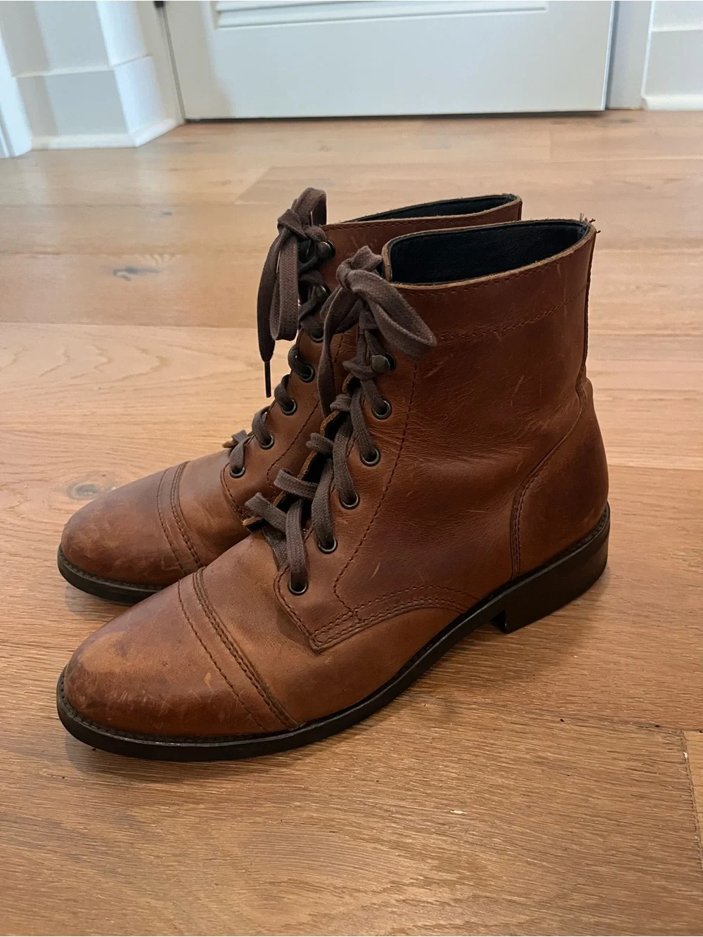 THURSDAY BOOT CO. Men's Brown Leather Captain Boots Fisherman Academia Preppy 9